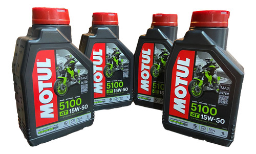 X 4 L Aceite Motul 5100 - Semi Sintetico 15w50 - Ester Cut