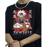 Camiseta Masculina Do Jiraiya E Mestre Kame Do Anime Naruto 