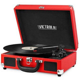 Tocadiscos Vintage De 3 Velocidades Con Bluetooth Victrola C Color Rojo