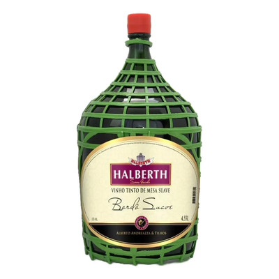 Vinho Tinto De Mesa Suave Halberth Bordô Garrafão 4,55 Litro | MercadoLivre