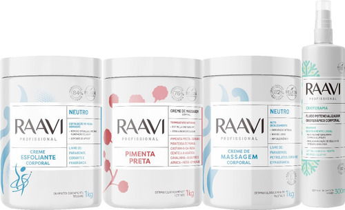 Kit Massagem Redutor Medidas E Gordura Localizada Raavi