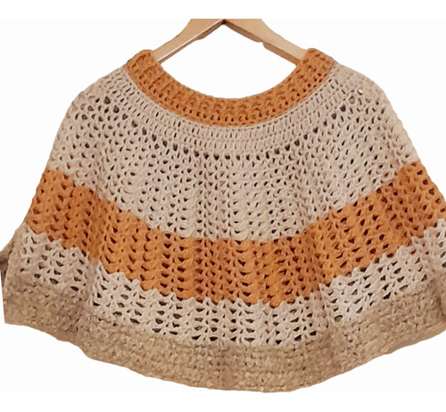 Poncho Tejido A Crochet. Olivatejidos22