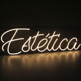 Placa Luminoso Letreiro Led Neon Estética 70x20 Studio Salão