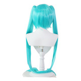 Peluca Vocaloid De Hatsune Miku Con Doble Cola De Caballo