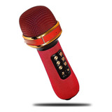 Microfone Karaokê Bluetooth Efeito De Voz Com Caixa Som Fm