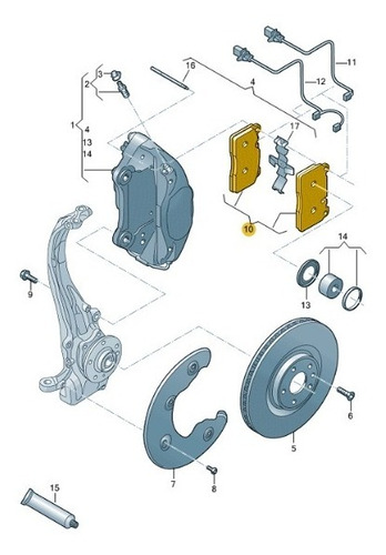 Juego De Pastillas De Frenos Delanteras Audi Q5 2013-2017. Foto 5