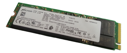  Disco Duro Ssd Micron 256gb M.2 Nvme Sólido