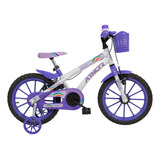 Bicicleta Aro 16 Femin. - Athor Baby Lux Unicornio Com Cesta