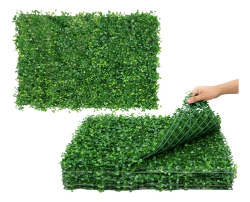Muro Verde Follaje Artificial Sintético 60x40cm 5 Pz