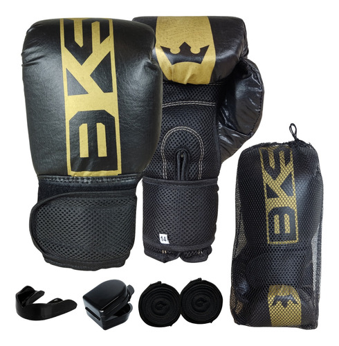 Kit Boxe Muay Thai Luva Bandagem Bucal Feminino Profissional