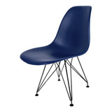 Cadeira Base Escura Eames Eiffel Empório Tiffany Azul Ig