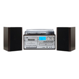 Tornamesa Bluetooth Con Cd Y Cassette + Parlantes Externos