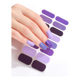 Pegatinas De Uñas De Gel Semicurado En Forma De V, 16 Tiras,