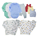 Kit Enxoval Conforto Roupa De Bebe Fofinho 11 Pç Body Pijama