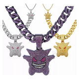 Cubana Cadena Eslabones Gengar Hip Hop Collares De Diamantes