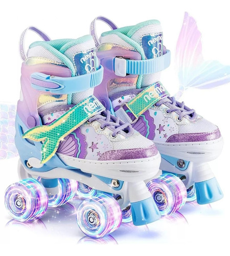 Patins Infantil Ajustável Lindo Com Led 