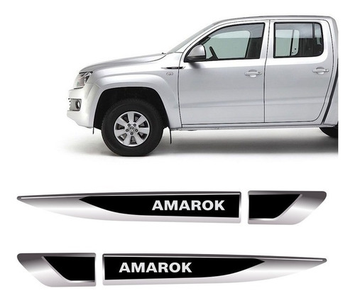 Par De Aplique Lateral Amarok 2011/2019 Emblema Resinado