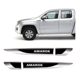 Par De Aplique Lateral Amarok 2011/2019 Emblema Resinado