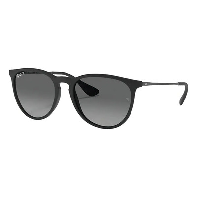 Anteojos de sol polarizados Ray-Ban Erika Color Mix talle Standard armazón matte rubber black y lente grey | Meses sin interés