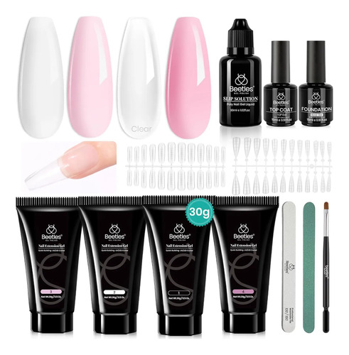 Set De Gel Poly Para Uñas Beetles Starry Party 12 Colores Co