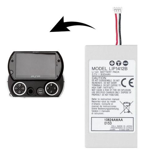 Batería 930mah Litio Compatible Con Sony Psp Go