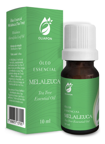 Óleo Essencial Melaleuca 100% Puro Original Anvisa Oliapon