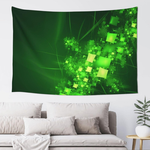 Adanti Green Digital Art Print Tapestry Decorative Wall Sof.