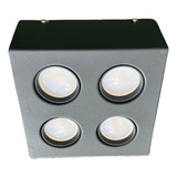 Aplique Plafon Techo Dicroica Box 4 Luces Apto Led Moderno