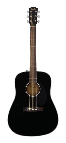 Fender Cd-60s Dreadnought - Guitarra Acústica, Color Negro