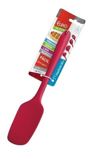 Espátula De Silicone Culinária Multifuncional Euro Home Cor Vermelho