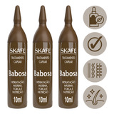 Kit 3 Ampolas Tratamento Capilar Babosa Skafe 10ml