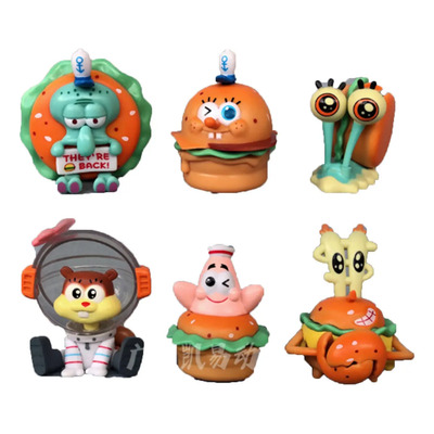 6 Pcs Figuras Coleccionables Sponge Bob Decorativas Luxurysang | MercadoLibre