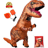 Disfraz Inflable De Dinosaurio T-rex De Fiesta Para Adultos Para Party Con Bomba De Aire Y Caja De Batería