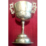 Antigua Copa Caliz Plata Baja Colonial Andina Llama 