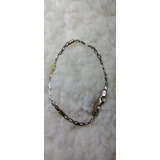 Pulsera De Plata Y Oro, 17cm De Largo.