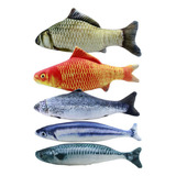 Juguetes De Pescado De Hierba Gatera De 20cm Para Gato, 5 Pz