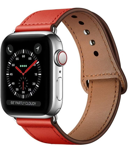 Correa Cuero Genuino Lujo 7 Colores Para Reloj Apple Watch