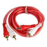 Cable Audio 3mt Plug Rca 2x2 Libre Oxigeno 1° Audiopipe Htec