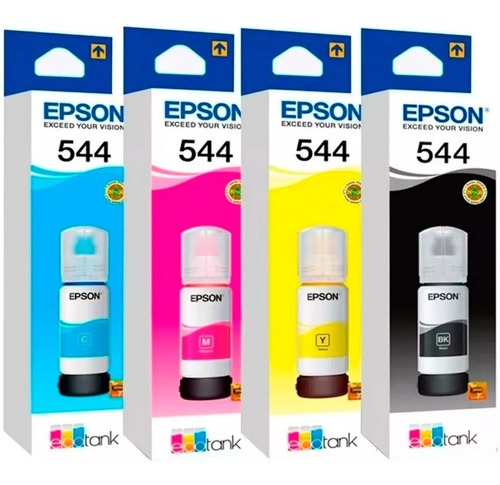 Kit 4 Tintas Epson 544 L1110 L3110 L3150 L5190 L3160 L5190