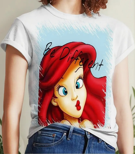 Playera Dama Ariel Sirenita Series Reto Mod H
