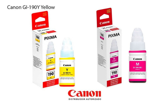 Kit 02 Tinta Original Canon Gl-190 G3111 Amarelo/magenta