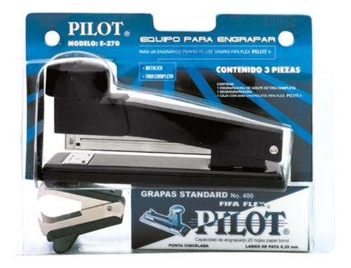 Kit Engrapadora Grapas Standard Pilot E-270 Tira Completa 