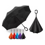 Paraguas Sombrilla Manos Libres Invertido  Con Doble Forro