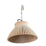 Lámpara Colgante Campana Mdf Nórdica Diseño 40 Cm Techo Deco