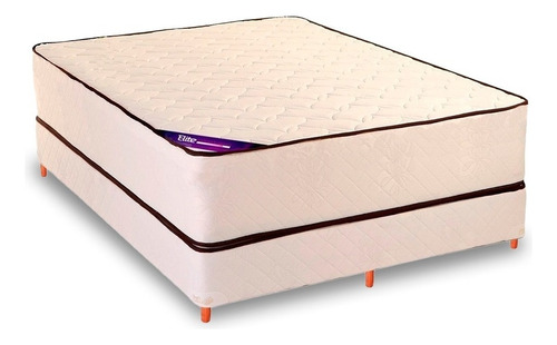 Colchon Sommier 190 X 140 Espuma Alta Densidad Color Blanco