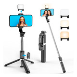 Trípode De Celular Selfie Stick Con Luz  Extensible