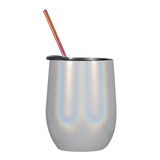 Vaso Térmico 12 Oz Acero Inoxidable Frío Calor Tapa + Popote