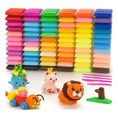 Foamy Moldeable 72 Piezas Diferentes Colores, Plastilina\u002F 36 Colores X 2, Modelado, Arcilla Seca Al Aire, Regalo para Niños Y Artistas, No Tóxica con Herramientas De Escultura,Zanoreth | MercadoLibre