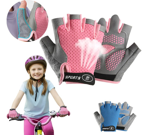 Guantes Ciclismo Bici De Niños Antideslizante Ropa Deportivo