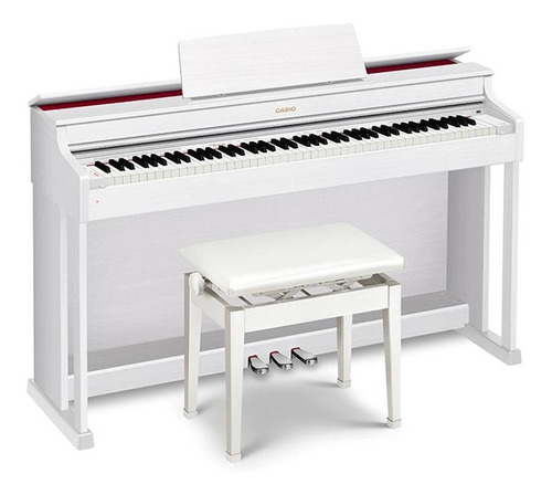 Piano Digital Celviano Casio Ap-470 Branco + Estante + Banco